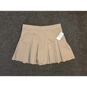 BP Pleated Skirt Womens Medium Grey Fungi A Line Mini Nordstrom Casual Flare
